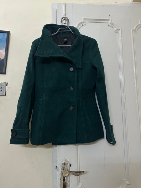 H and m outlet green coat